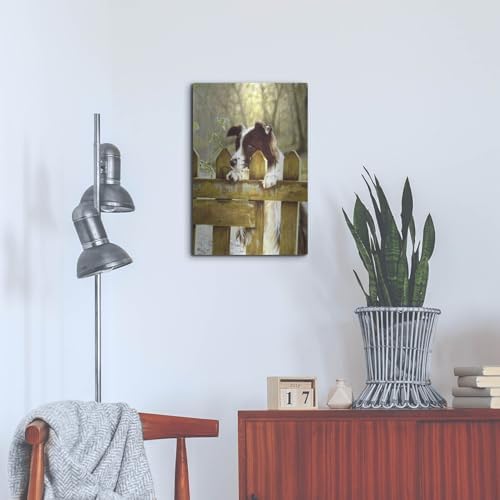 Border Collie Watching Cows Wall Art by John Silver