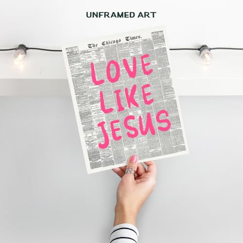Love Like Jesus Christian Wall Art - Pink Girly Decor