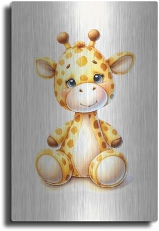 Cuddly Giraffe Metal Wall Art 16x24