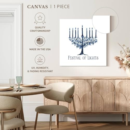 ElephantStock Festival Of Lights I Menorah Wall Art