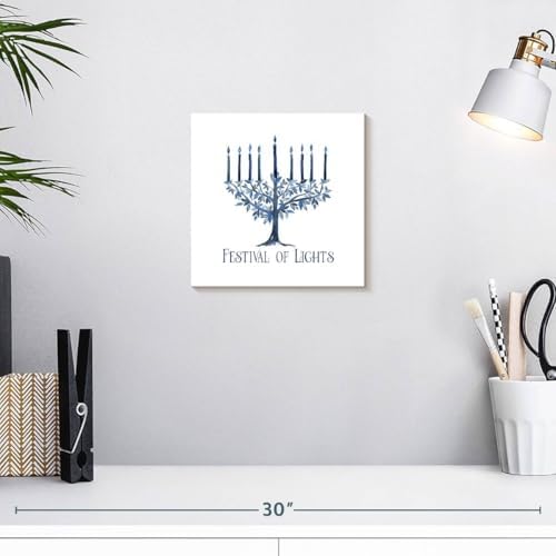 ElephantStock Festival Of Lights I Menorah Wall Art