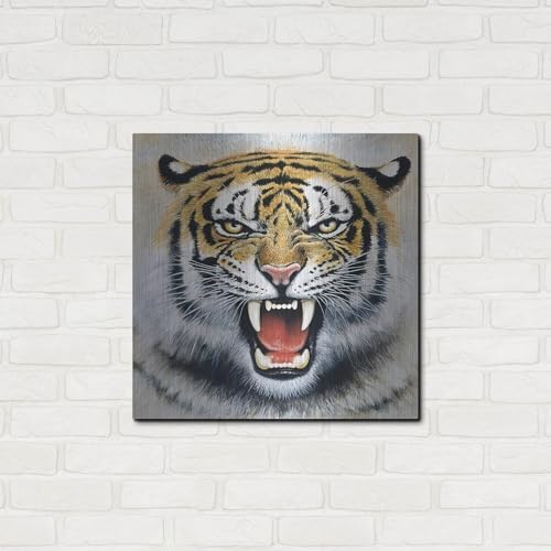 Tiger Metal Wall Art by Harro Maass 24x24
