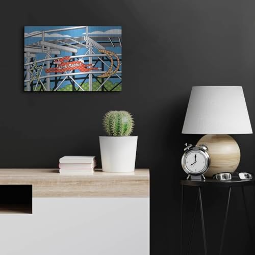Jack Rabbit Roller Coaster Metal Wall Art 24x16