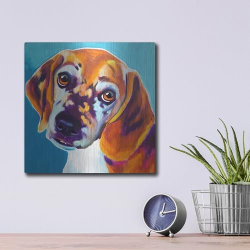 Beagle - Bj by Dawg Painter Metal Wall Art 12x12