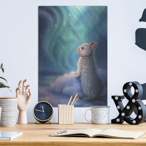 Aurora Bunny Metal Wall Art 12x16