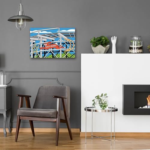 Epic Art Jack Rabbit Roller Coaster Acrylic Wall Art 24x16