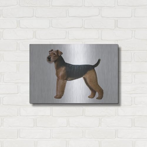 Airdale Terrier Metal Wall Art 24x16