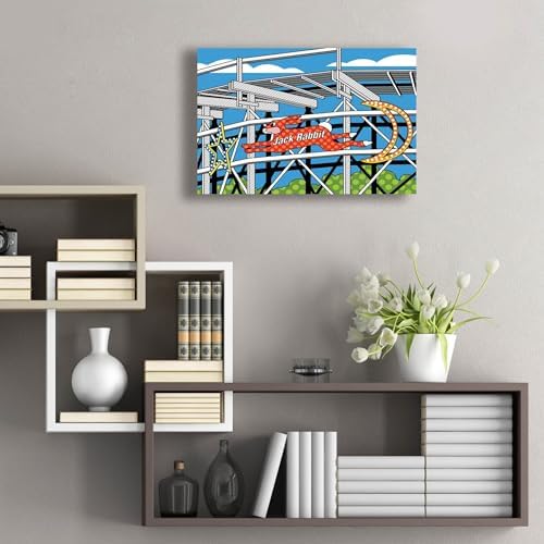Epic Art Jack Rabbit Roller Coaster Acrylic Wall Art 24x16
