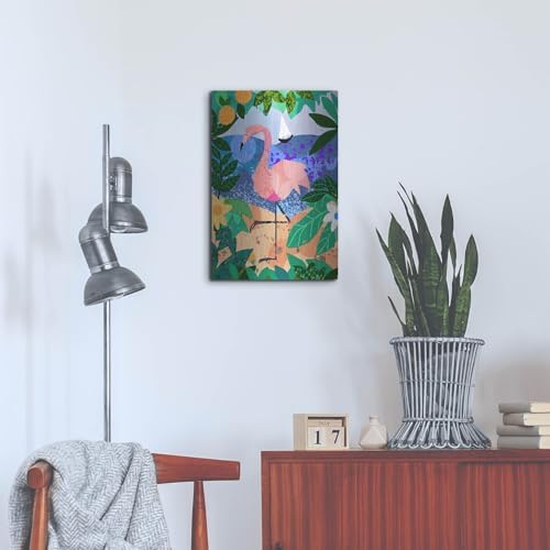 Final Flamingo Metal Wall Art by Holly McGee 16x24