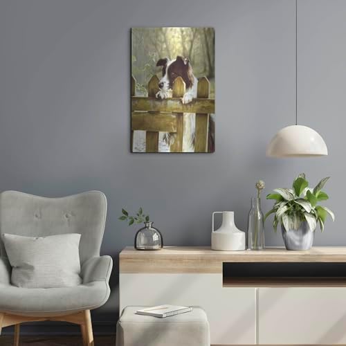 Border Collie Watching Cows Wall Art by John Silver