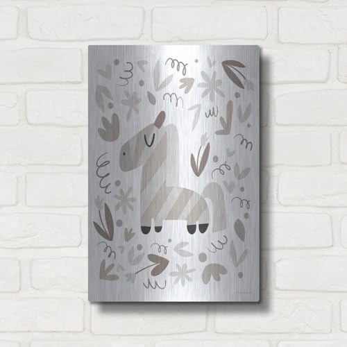 Sleepy Zebra Metal Wall Art 12x16