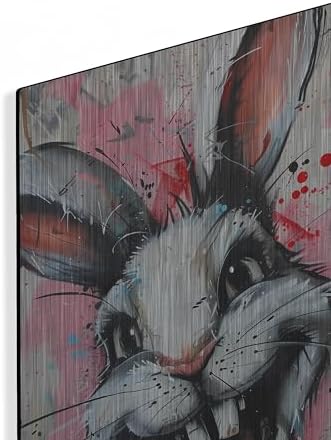 Creepy Bunny Metal Wall Art 16x24 Inch