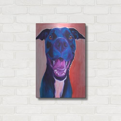 Pit Bull - Crysanthemum Metal Wall Art 16x24