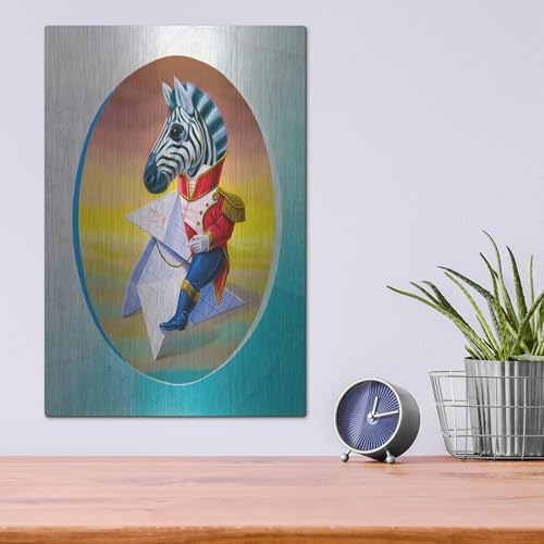 Mister Zebra Metal Wall Art 12x16