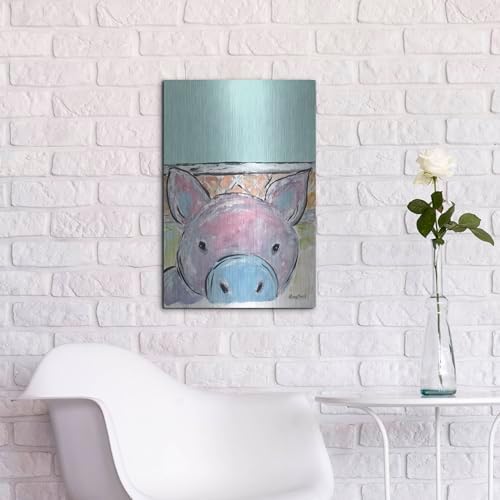 Oink Oink Metal Wall Art 16x24 Inches