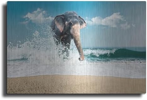 Elephant Metal Wall Art by Luxe Metal Art 16x12