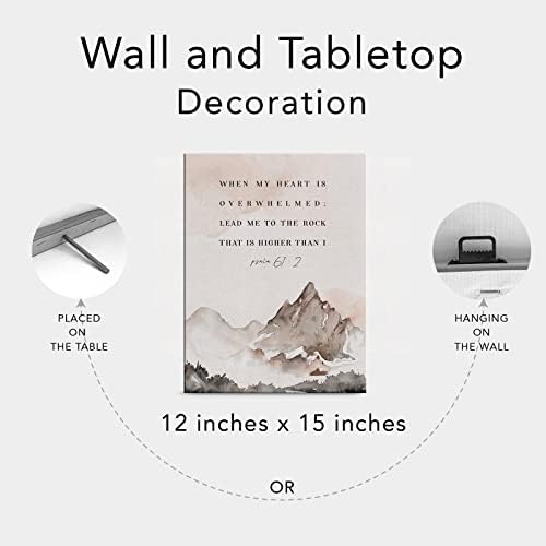 Bible Verse Watercolor Canvas Print Wall Art 12x15 Framed