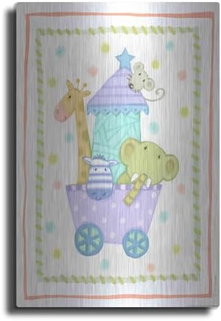 Animal Cart by Viv Eisner Metal Wall Art 12x16