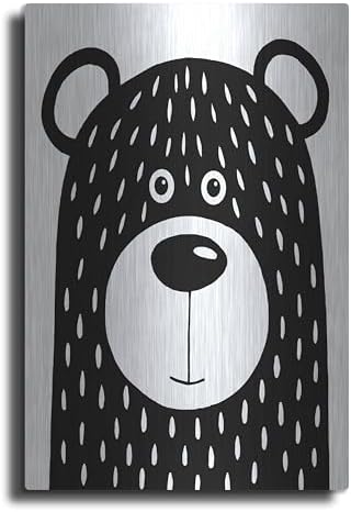 Vanilla Bear Metal Wall Art by Lucia Stewart 16x24