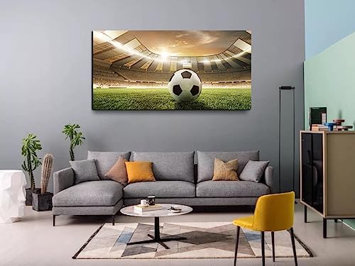 Amoy Art Canvas Print Soccer Stadium Wall Art 20x40 Inch