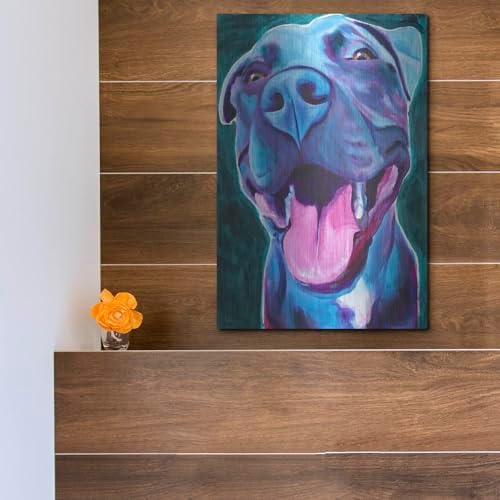 Pit Bull - Sky Blue Metal Wall Art 12x16