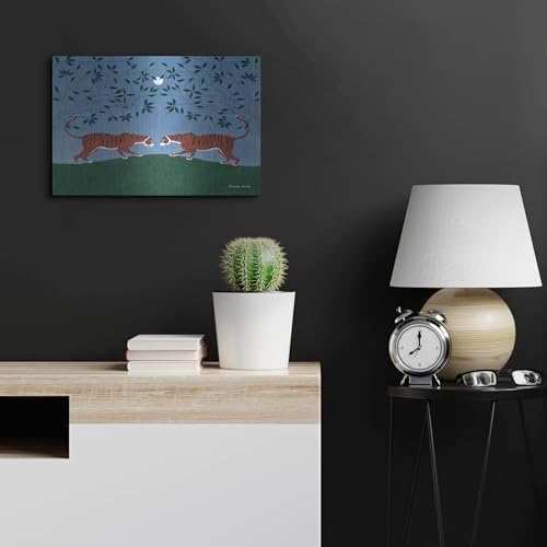 Twilight Tigers Metal Wall Art by Susan Henke 24x16