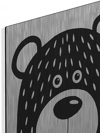 Vanilla Bear Metal Wall Art by Lucia Stewart 16x24