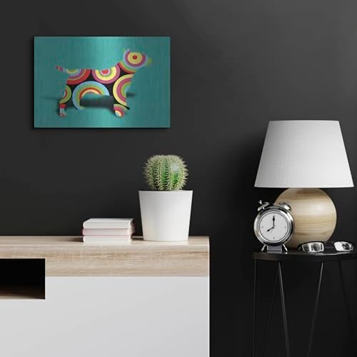Bull Terrier Pop 2 Metal Wall Art 24x16