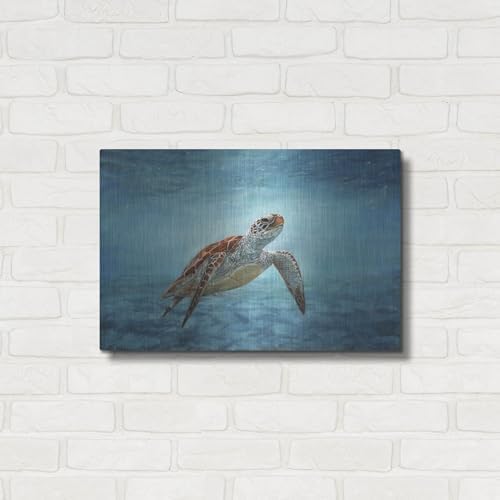 Sea Turtle 2 Metal Wall Art 24x16