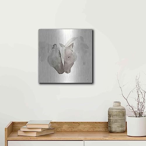 Nuzzling III Metal Wall Art by Chris Paschke 12x12
