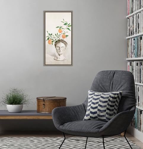 Amanti Art Framed Canvas Wall Art 27x14 Head Planter I by Isabelle Z