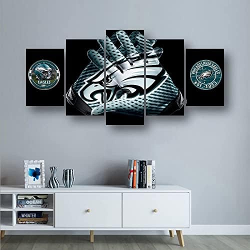 Philadelphia Sports Teams Canvas Wall Art Poster 5 Pieces