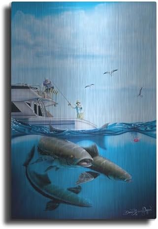 Cobia Quest Metal Wall Art 12x16