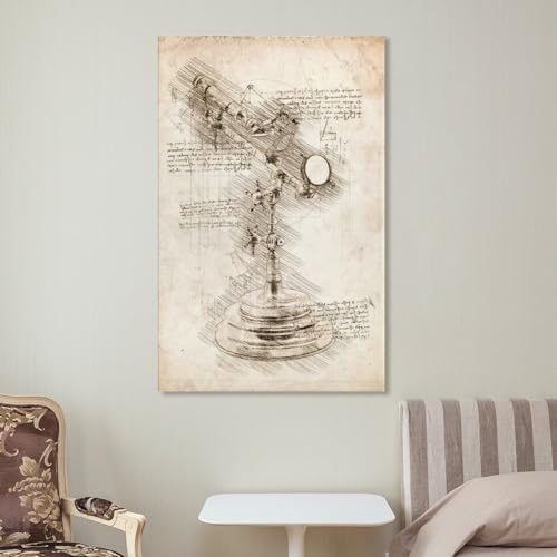 Telescope Inspired Sketches Wall Art Poster 20x30inch