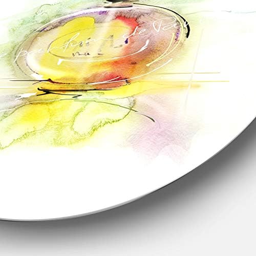 Designart Perfume Bottle Watercolor Metal Wall Art 38x38 White