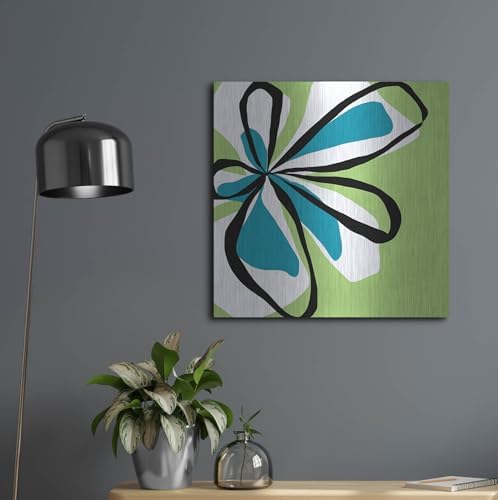 Oh So Pretty Green Metal Wall Art 24x24