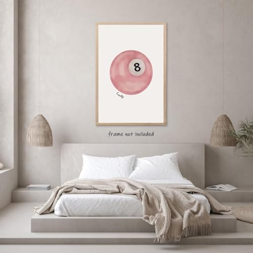 SFAOHPR Vintage Pool Ball Wall Art Retro 12x16inch Poster