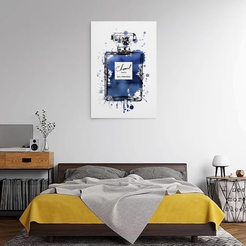 WEboL Modern Navy Blue Wall Art Print 08x12inch