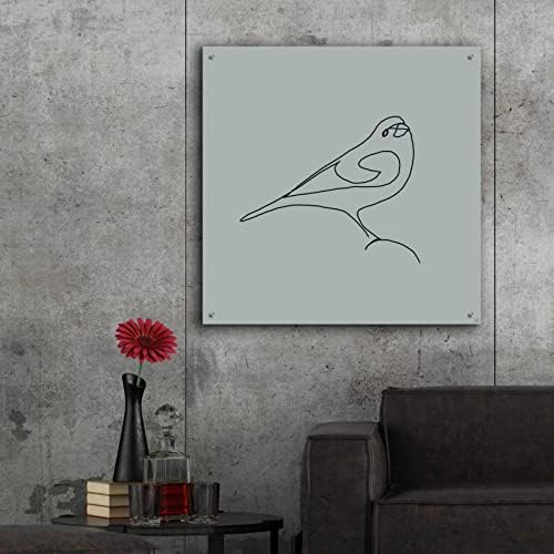 Epic Art Line Bird 1 Acrylic Wall Art 36x36
