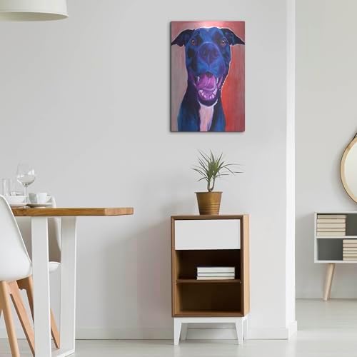 Pit Bull - Crysanthemum Metal Wall Art 16x24
