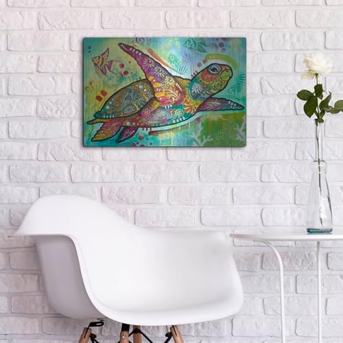 Luxe Metal Art Sea Turtle 2 Wall Art 24x16