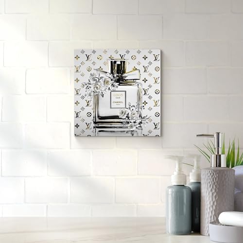 Chic Fashion Canvas Wall Art Perfume Bottle Design