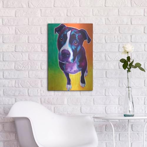 Pit Bull - Truman Metal Wall Art 16x24