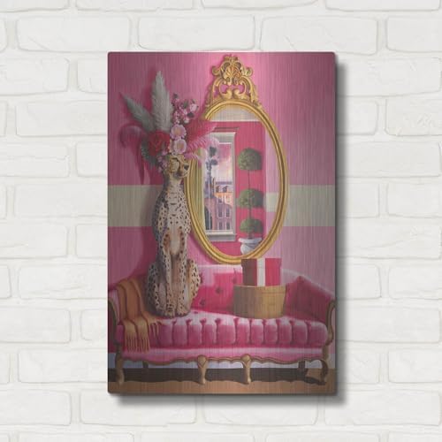 Cheetah Still Life Metal Wall Art by Heather Gauthier 16x24