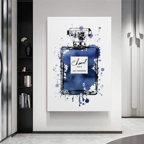 WEboL Modern Navy Blue Wall Art Print 08x12inch