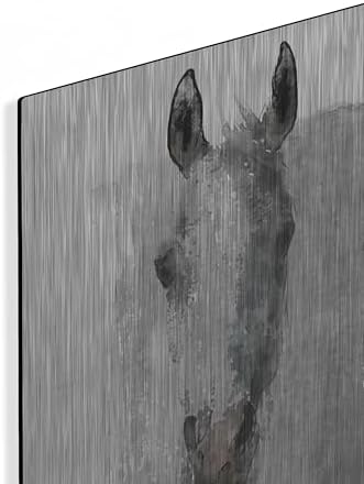 Watercolor Horse Portrait by Irena Orlov Metal Wall Art 12x16