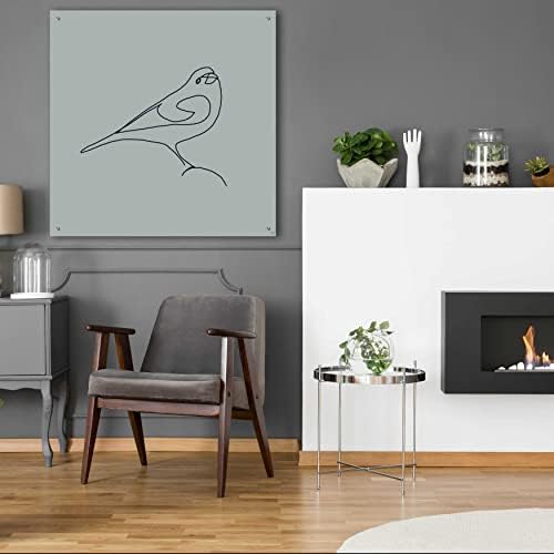 Epic Art Line Bird 1 Acrylic Wall Art 36x36