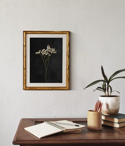 InSimSea Gold Bamboo Framed Canvas Wall Art 11x14inch