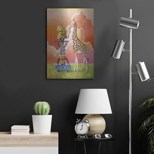 Robots On Safari Metal Wall Art 16x24