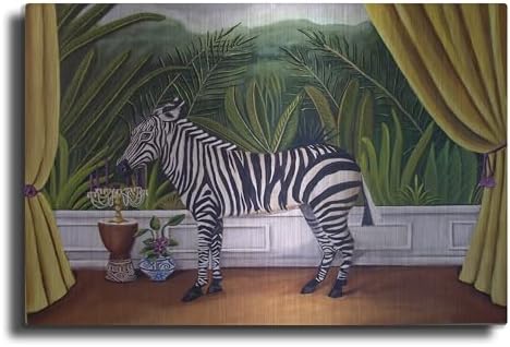 Zebra Metal Wall Art 36x24 by Catherine A Nolin